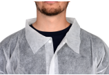 Blouse visiteur en non tissé PP, blanche