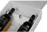 intérieur blanc – pour cartons de 2, 3 ou 4 bouteilles avec insert pratique en carton ondulé