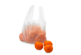 Sac bretelles 180×120×380 mm, sans impression, blanc, 10 µm, en liasses HDPE