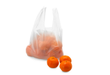 Sac bretelles 260×170×500 mm, sans impression, blanc, 10 µm, en liasses HDPE