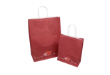 Sac en papier rouge à cœurs