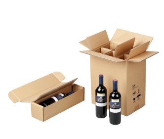 Carton pour bouteilles de 0,75 litre, certifiés DHL