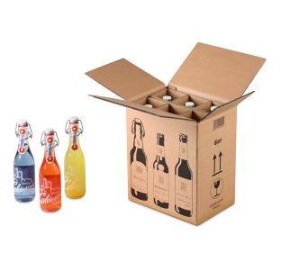 Carton pour bouteilles de 0,33 à 0,50 litre, certifiés DHL