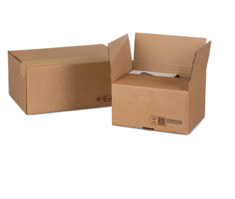 Carton avec fond automatique NIVEAU-BOX à hauteur variable