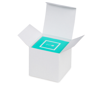 Boîte pliante en carton compact, blanche