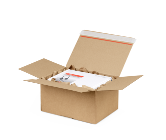 Carton à fond automatique COMFORT-BOX avec fermeture adhésive