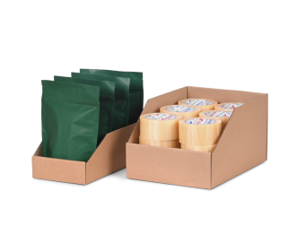 Boîte de rangement en carton ondulé