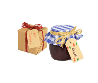 Etiquette américaine en carton avec une ficelle