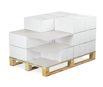 Plaque intercalaire pour palettes en carton compact