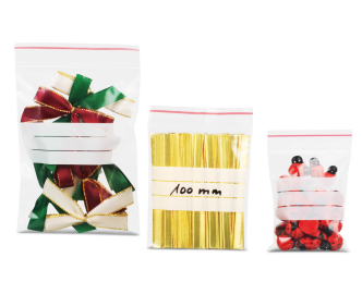 Sachet à fermeture à pression MECAFERM® 50 µm avec zones d'écriture