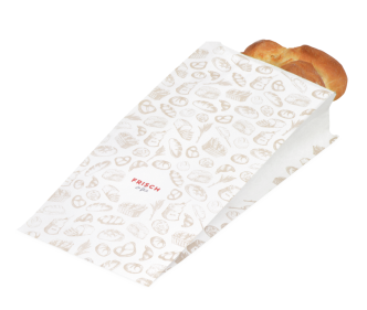 Sachet à soufflets en papier  «FRISCH & fein» Boulanger