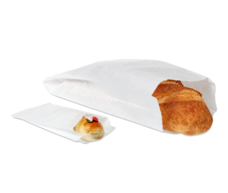 Sachet en papier à soufflets blanc