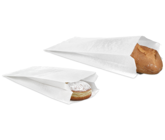 Sachet plat en papier pergamine, blanc