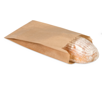 Sachet à soufflets en papier brun