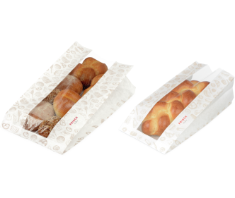 Sachet à soufflet avec bande visible «FRISCH & fein»