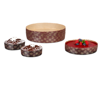 Moule à gâteau jetable rond avec décor