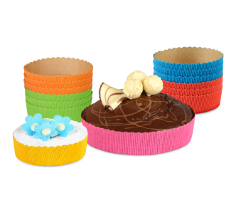 Moule à gâteau jetable rond, coloré