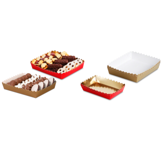 Petits fours boîte conique, ondulé