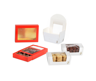 Boîtes de chocolats  avec fenêtre transparente