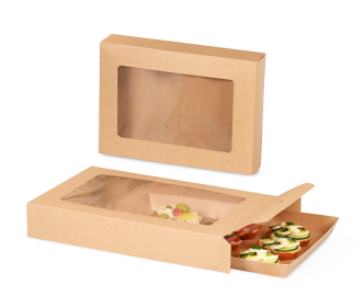 Carton traiteur et plateau de service