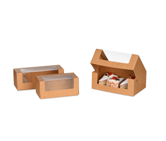 Carton avec fenêtre brun