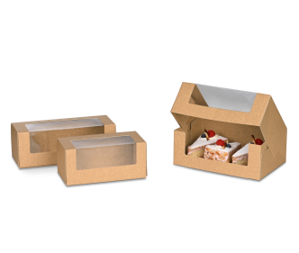 Carton avec fenêtre brun