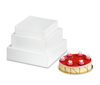 Carton à gâteau blanc, 1 pièce