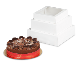 Carton à gâteau avec fenêtre, blanc