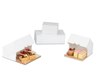 Emballage pour parts de gâteau, blanc