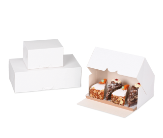 Emballage pour parts de gâteau, blanc