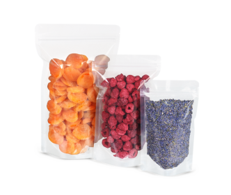 Sachet autoporteur transparent