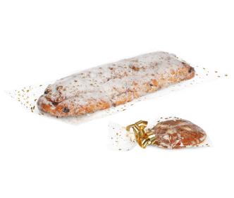 Sachet plat en CPP avec des étoiles