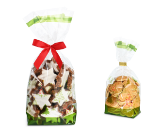 Sachet à fond plat en OPP NOEL EN FORET