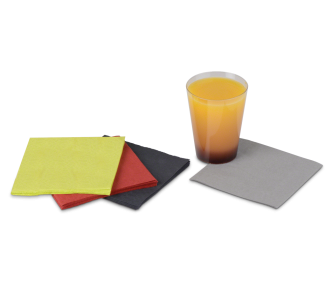 Serviette en ouate de cellulose colorée 24x24 cm, 1/4-pli