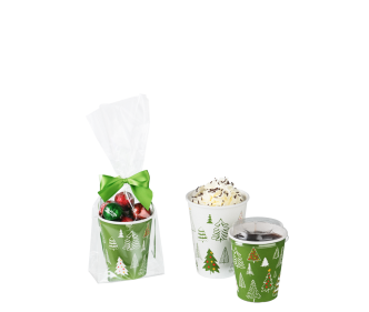 Gobelet pour boissons chaudes, couche PE NOEL EN FORET