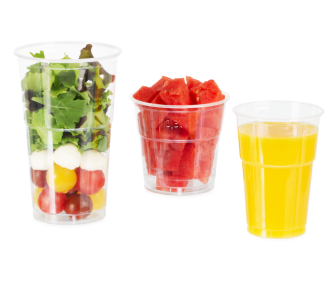 Clear Cup en rPET avec repère de niveau