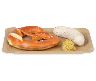 Assiette en carton brun rectangulaire, non couchée