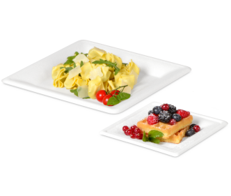 Assiette carrée en bagasse