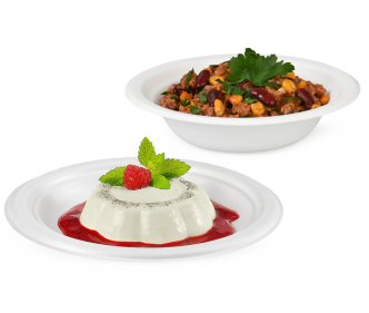 Assiette & bol en bagasse rond