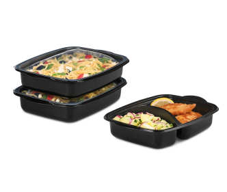 Barquette repas en PP & couvercle