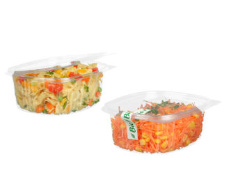 Saladier en rPET rectangulaire avec couvercle