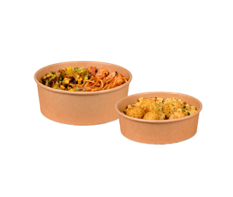 Barquette repas en carton ronde 