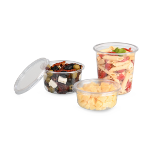 Gobelet rond en rPET CLASSIC avec couvercle