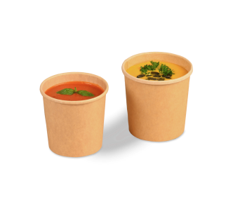 Gobelet à soupe à emporter brun