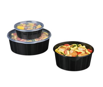 Barquette réutilisable ronde & couvercle BASIC