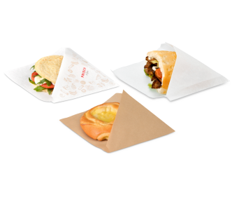 Pochette à snack ouverte des 2 côtés