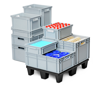 Bac gerbale norme europe en plastique, réutilisable