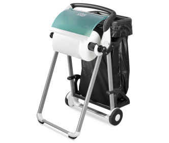 Dérouleur sur pied pour bobine essuie-tout