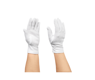 Gant en coton TRICOT, blanc