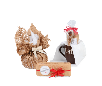 Papier cadeau en nid d’abeille «Honeycomb» MECAWRAP